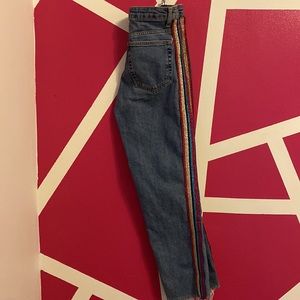 Top shop moto glitter stripe jeans